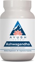 Ayush 허브 Ashwagandha 캡슐 - 남성 및 여성을위한 Ashwagandha, Ashwagandha 보충 교재, 스트레스를위한 순수한 Ashwagandha 뿌리 분말, 알약 당 500mg - 60 채식 모자 (1 개)