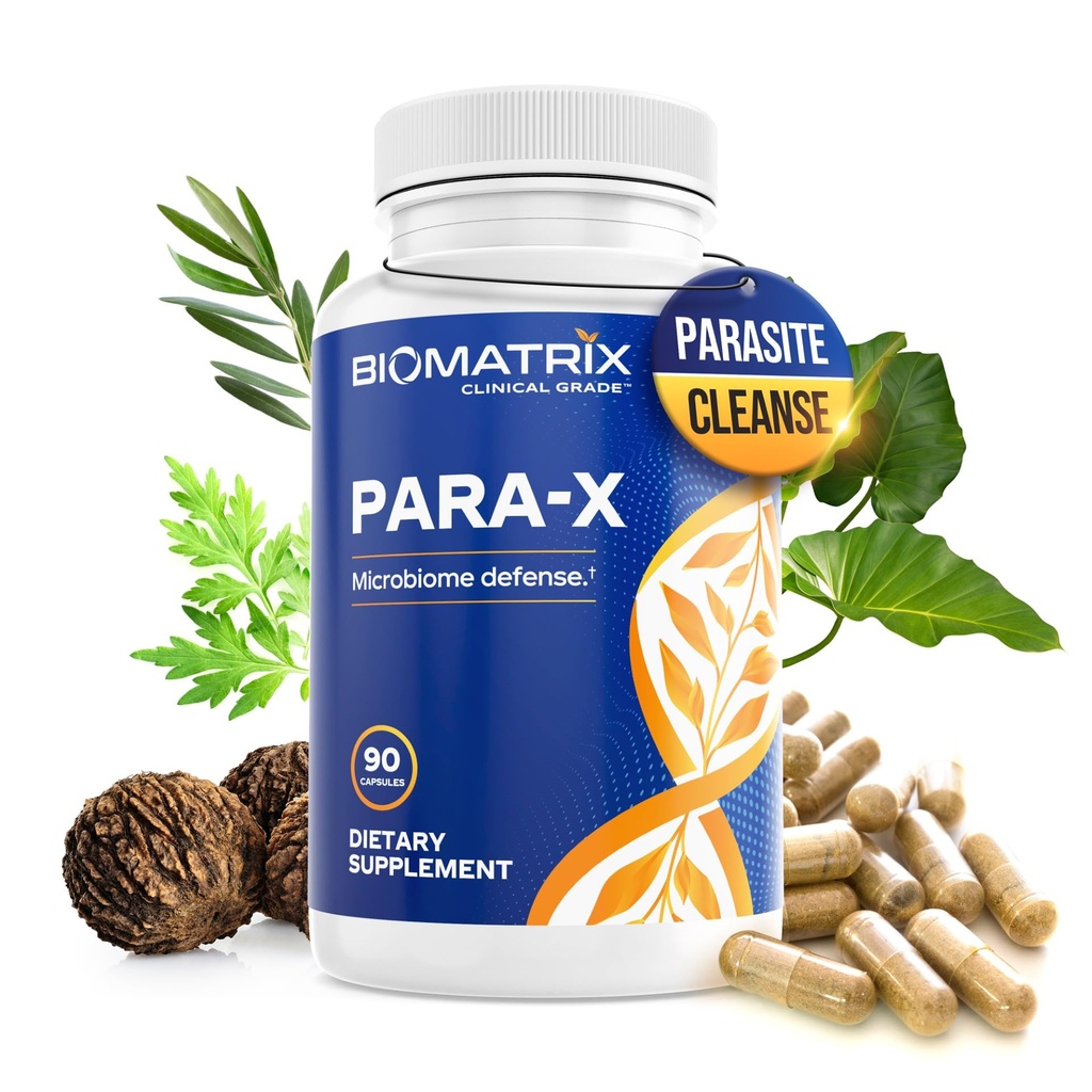 BioMatrix para-X Digestive Cleanse 보충교재, 초본 공식 – Wormwood, Berberine, 까만 호두, Artemisinin, 인간을 위한 올리브 잎 | 90의 Veggie 모자