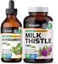 BIO KRAUTER Ashwagandha Tincture 4 Fl. Oz. & 우유 이틀 250 캡슐