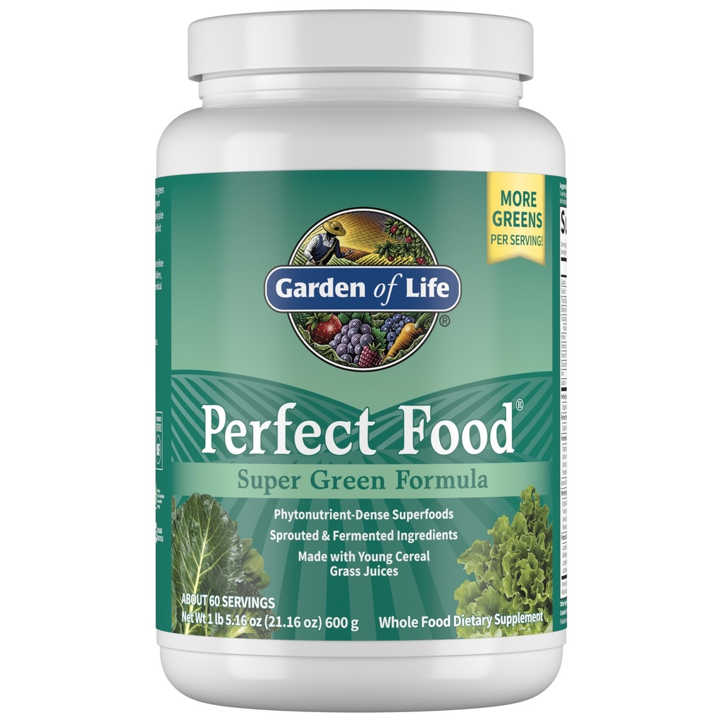 생활의 정원 완벽한 음식 최고 녹색 공식 - 60의 서빙, 45의 Superfoods, 녹색, 과일 & Veggie 주스 Superfood 분말 보충교재, Probiotics & Digestion & Immune 건강을 위한 유기 Spirulina