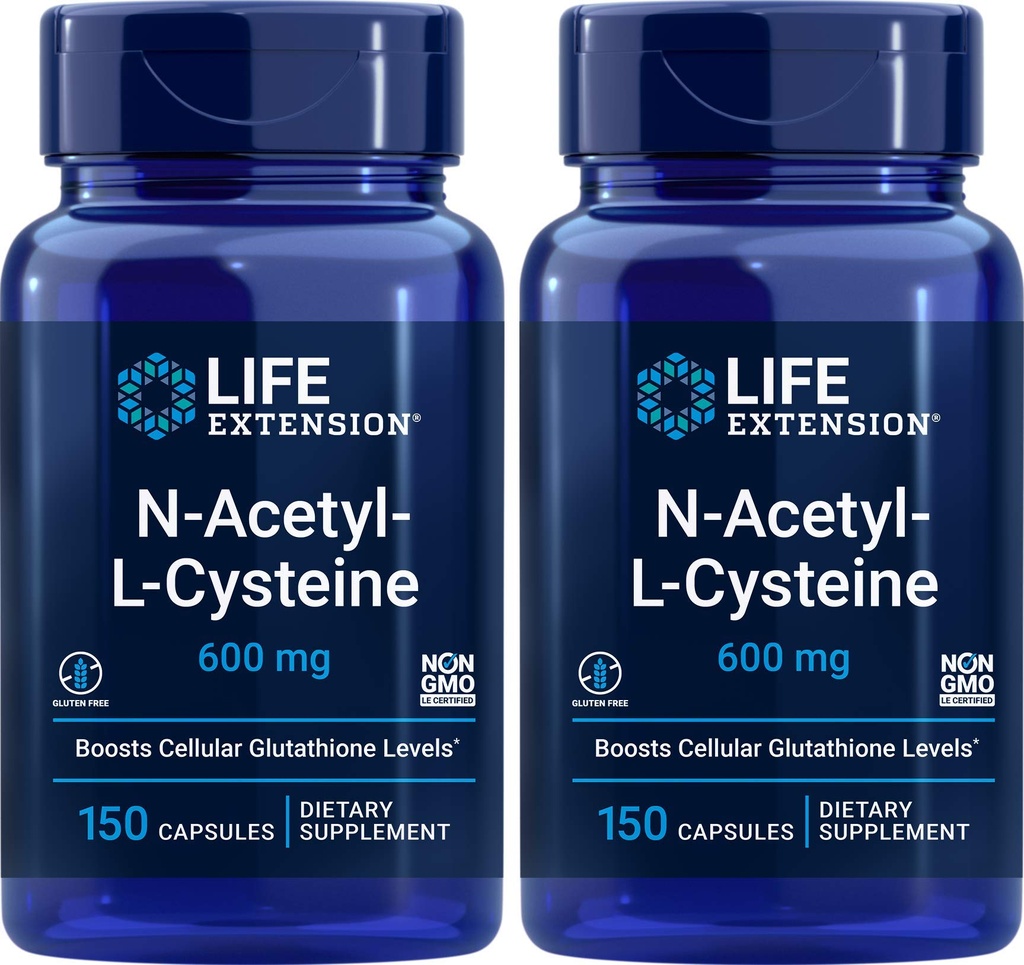 수명 연장 N-Acetyl-L-Cysteine (NAC) 600mg, 150의 캡슐 (포장 2)