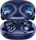 무선 Earbuds 스포츠, 2025 블루투스 5.4 이어 후크, 50H 스테레오 딥베이스 4 ENC 노이즈 취소 Mics, IP7 실행 운동 체육관에 대 한 이어폰 방수 - 블루