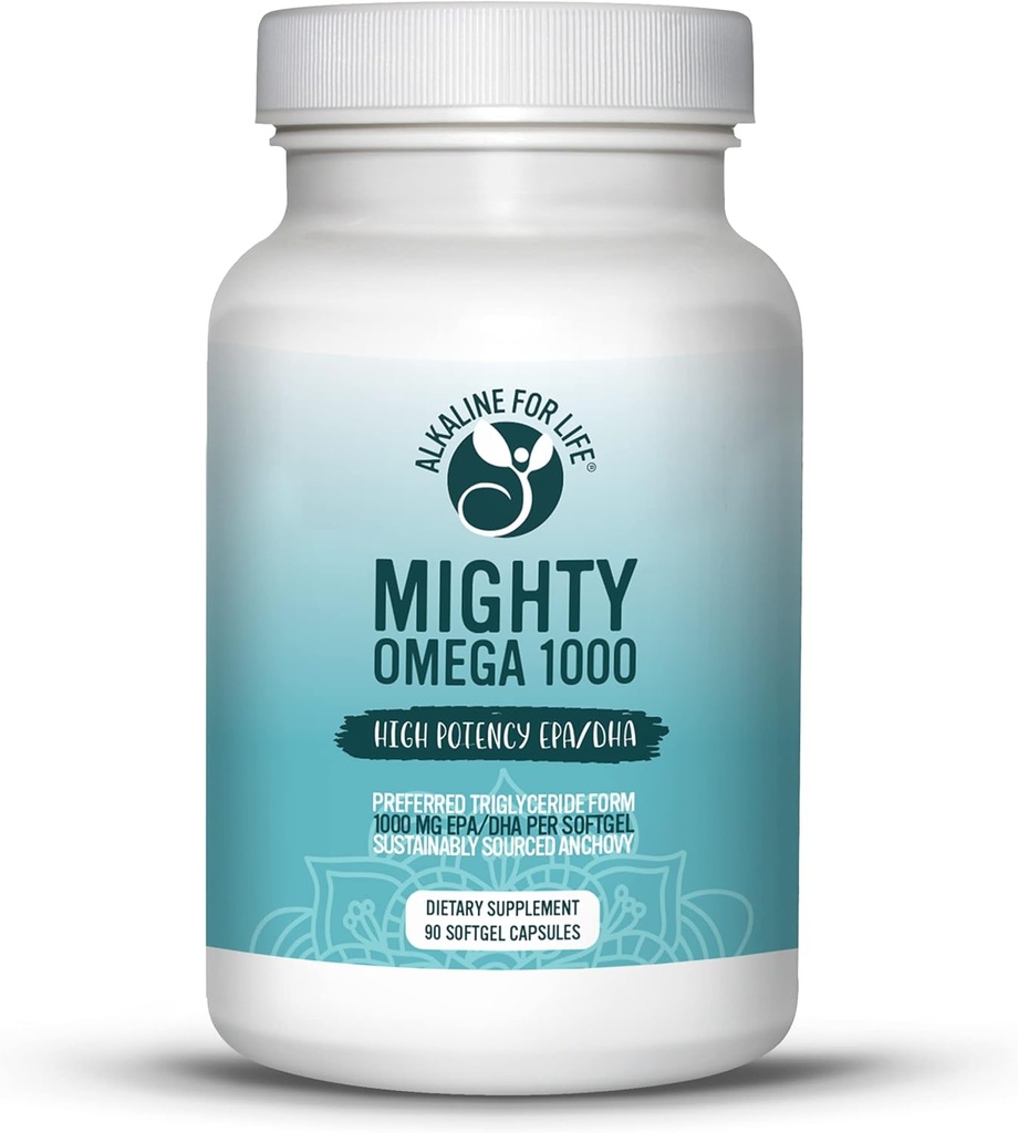 Mighty 오메가 1000 포텐 오메가 3 보충 1000 MG EPA DHA 캡슐 당 높은 복용량 오메가 3 물고기 기름 남쪽 Pacific Anchovy Sourced - Triglyceride 오메가 3 지방산 보충교재