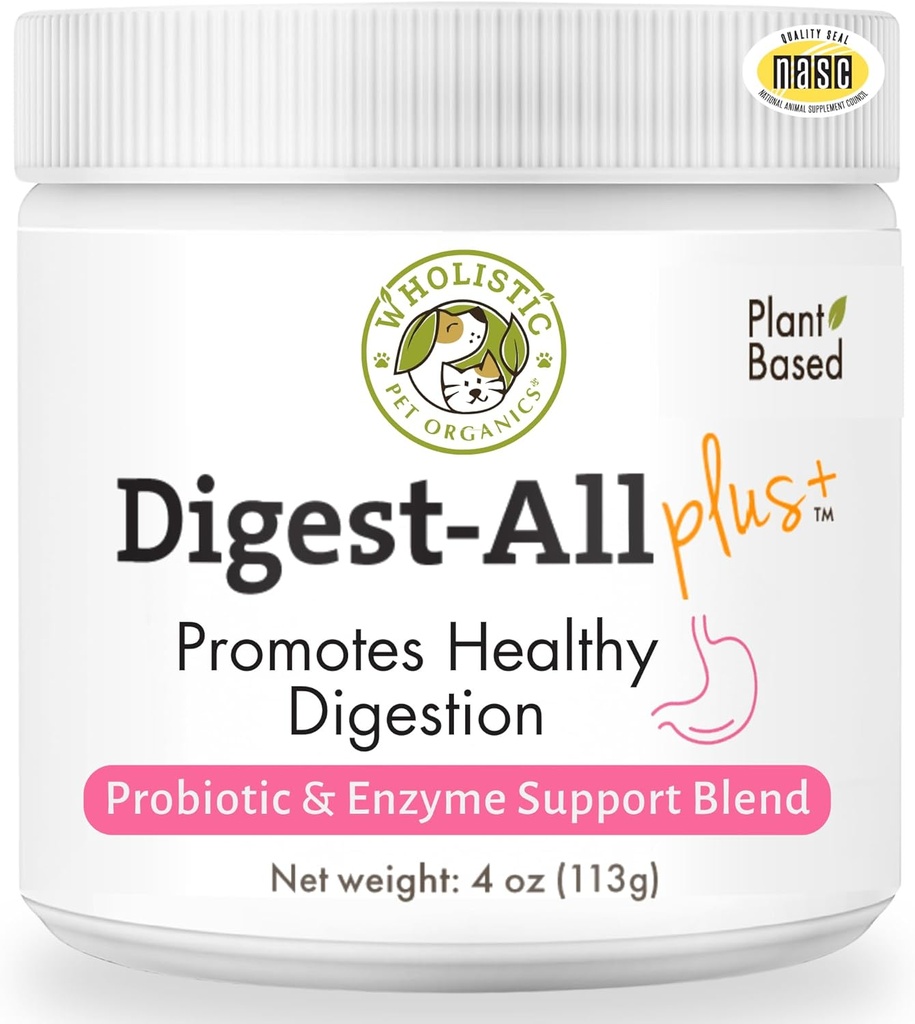 Digestive Enzymes & Prebiotic Fiber - 4 Oz - Digestive Health, Anti Diarrhea & Gut Support를 위한 매일 Cat & Dog Probiotics