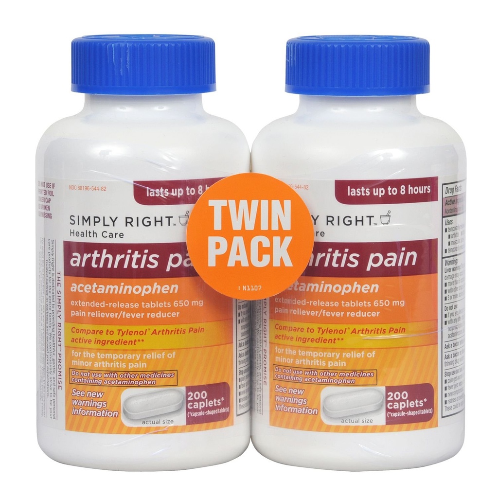 관절염 고통 Reliever, 장시간 방출, Acetaminophen 650 mg, 400의 모자