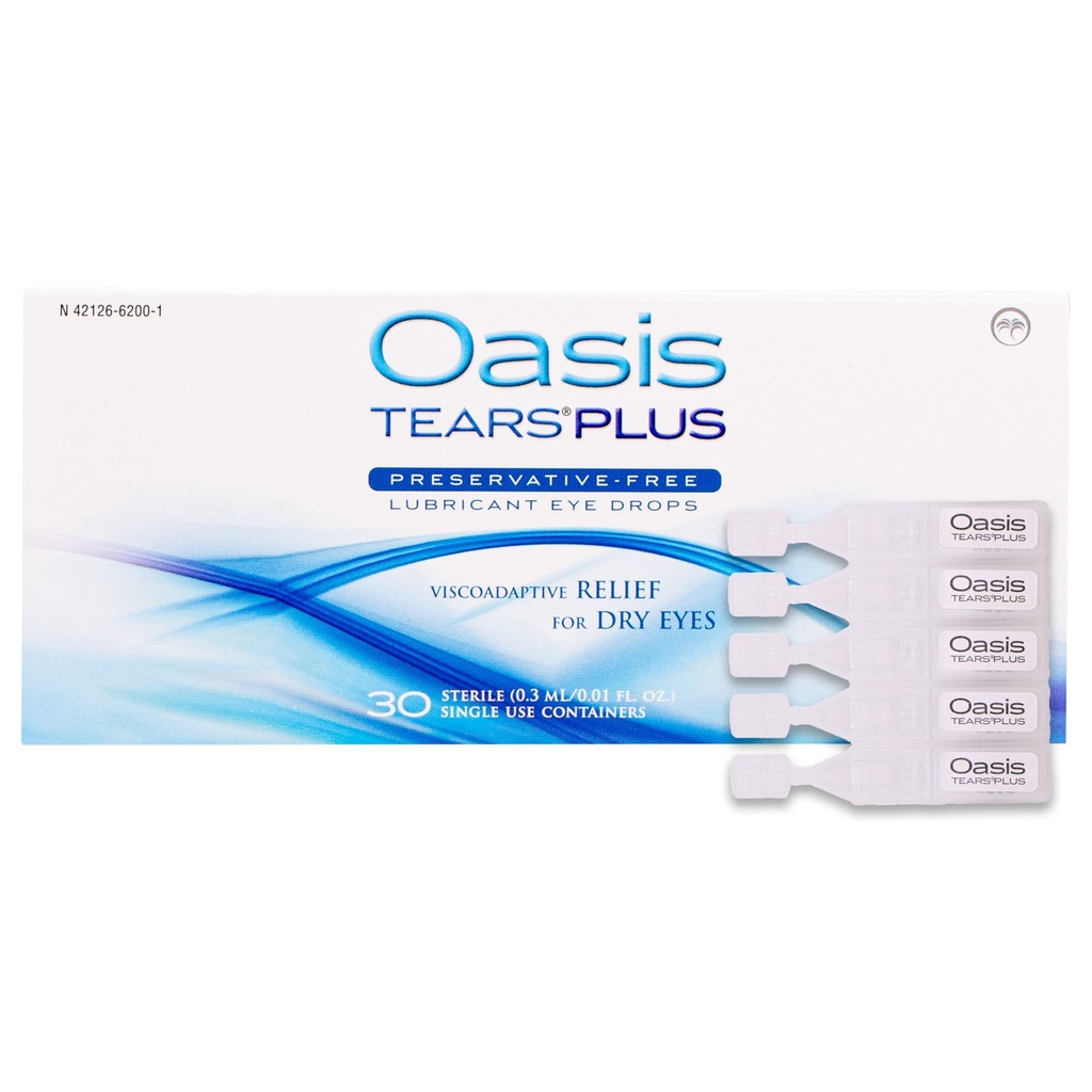 Oasis TEARS PLUS 부식 자유로운 윤활유 눈 하락, 30의 콘테이너, 0.3 ML/0.01 FL OZ