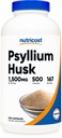 Nutricost Psyllium Husk 1500mg, 500 캡슐 - 비 GMO 및 글루텐 무료