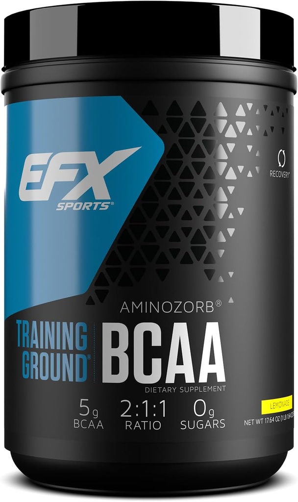 EFX 스포츠 훈련 지상 BCAA | 완전히 안정, 높게 수용성 아미노산 보충교재 | 전, Intra, 또는 포스트 운동 | 설탕 무료 | 500 그램 (레몬드)