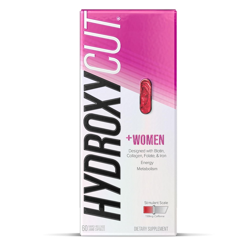 Hydroxycut +Women - 60 Rapid-Release 액체 캡슐 - Biotin, Collagen, Folate & Iron 포함