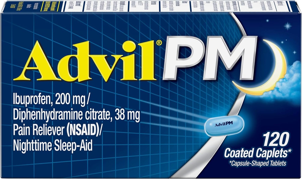 Advil PM Caplets 120 ea (팩 3)