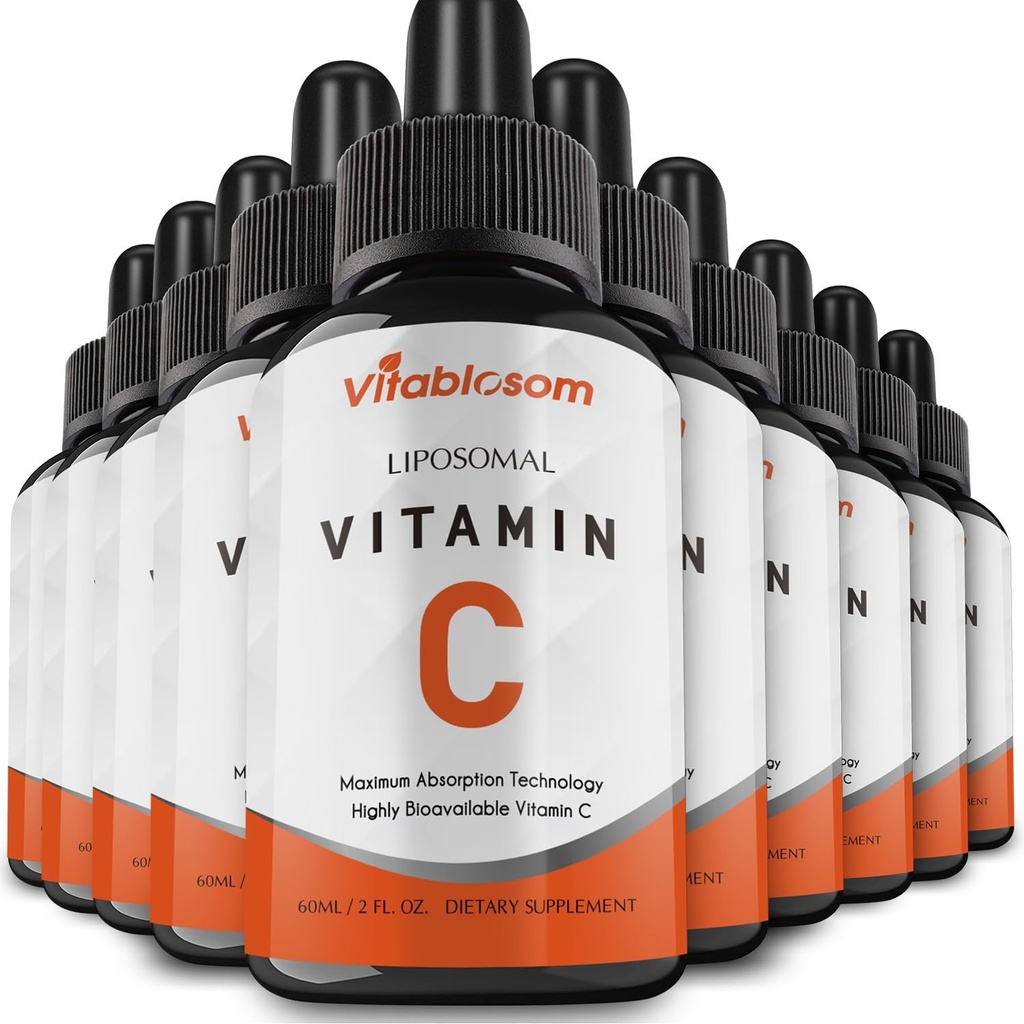 성인을 위한 Liposomal 비타민 C 2000mg 액체, 높은 흡수 VIT C의 최대화 비타민 C, 면역 체계 & 산화 방지제, 60ML (10 병)를 위해 좋은