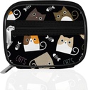 Serfeymi Weekly Travel Pill 주최자 Pill Case for Purse with Removable 7 Day Pill Box, 의학, 비타민, 보충교재를위한 유행 여행 의학 주최자 Pill Container - 검정 03