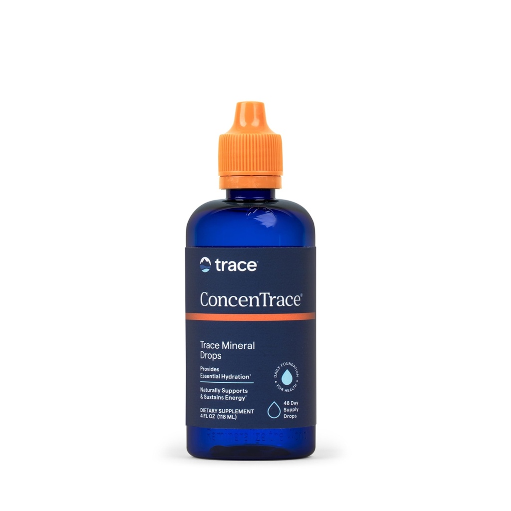 Trace Minerals ConcenTrace Trace Mineral Drops - 뼈 및 관절 지원을위한 액체 보충 - 보조 Hydration & Electrolyte Restoration - Unflavored-Original, 4 fl oz (48 서빙)