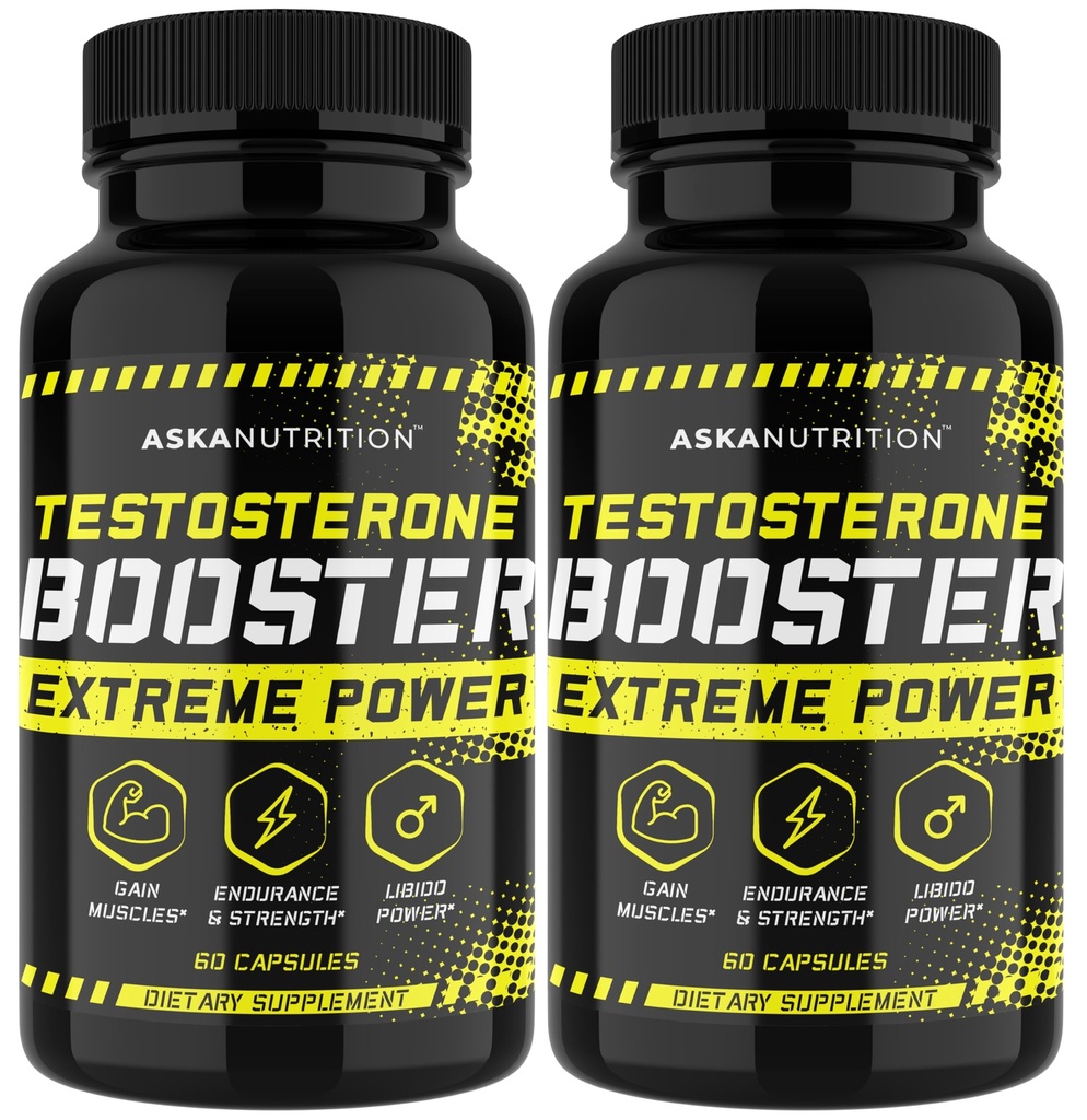 남성용 테스토스테론 부스터 - Horny Goat Weed & Tongkat Ali - 근육 빌더 확대 알약 - 자연 테스트 부스터 증가 욕망, 에너지, 체력, 리비도 (2 팩)