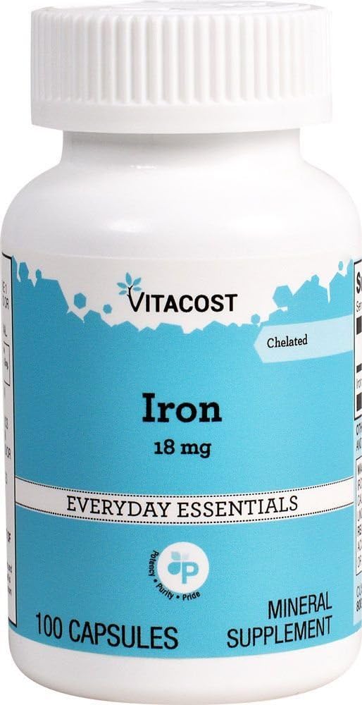 Vitacost 철 - 18 mg - 100 캡슐