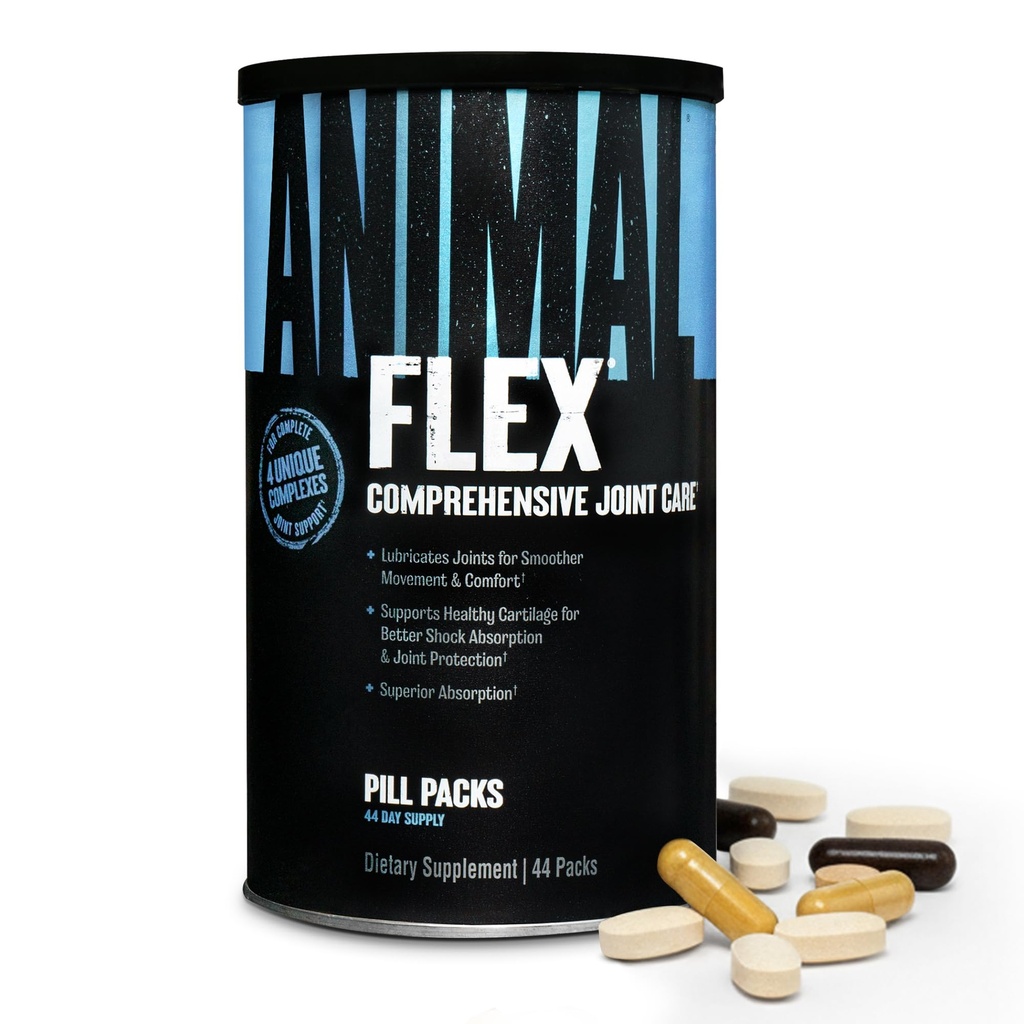 동물 플렉스 - Glucosamine Chondroitin Joint Supplement for Women and Men Discomfort with Turmeric, MSM, Boswellia for Cartilage, 관절 건강, 근육, 뒤, 무릎, 어깨 및 엉덩이, 44 팩