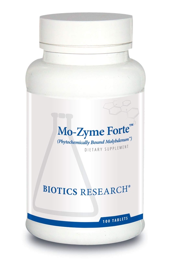 Biotics 연구 MoZyme Forte Molybdenum 150 mcg, Liver 지원, 해독, 필수 추적 성분, 건강한 대사, 산화 방지제 지원 100 정제