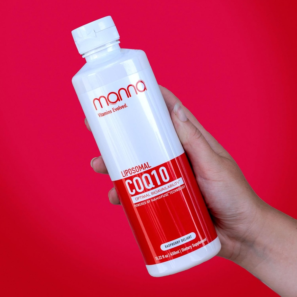 Manna 비타민 Evolved Liposomal CoQ10 – 심장, 에너지, 뇌, 면역 지원 – 항산화제, 건강한 노화를 위한 세포 보호 – Vegan, 10x 더 나은 흡수를 위한 매우 흡수 Ubiquinone