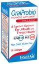 OralProbio 30ct, 매일 Chewable 정제, 지원 최적 귀, 입, 및 기관지 건강, 비 GMO, 글루텐 자유로운, Peppermint 풍미는, BLIS K12 & M18를 포함합니다