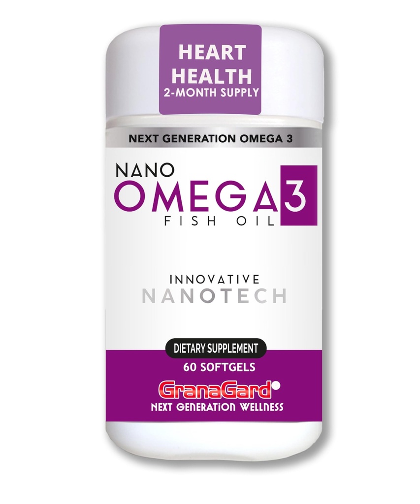 나노 오메가 3 여성과 남성을위한 보충 – 나노 기술을 가진 물고기 기름 Softgels – 높은 Potency EPA DHA 캡슐 – 아니 aftertaste – 삼키기 쉬운 – 60 카운트 병
