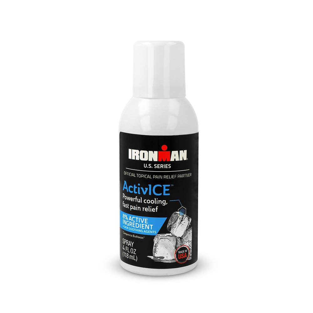Curad IRONMAN ActivICE 냉각 스프레이, 관절염, 관절, 근육, 뒤 & 바디 통증 및 통증, 4 oz (1 개)