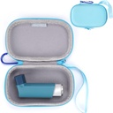 MGZNMTY Asthma Inhaler 홀더 케이스, 스토리지 및 여행 Handy Inhaler 케이스 성인 및 어린이 (ONLY CASE) (블루)