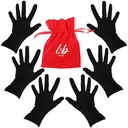 Eczema, Black, Small, Women, Dry Hands, Overnight Moisturizing Gloves를 위한 대나무 장갑, 3 쌍