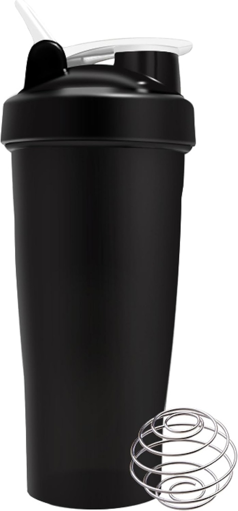 체육관을위한 단백질 셰이커 병 - 사전 운동 단백질 음료 셰이커 컵 20 Fl oz, Dishwasher 안전, BPA 및 Phthalate 무료 셰이커 병 믹서, 단백질 쉐이크 용 체육관 쉐이커 - 검정 또는 흰색 (리돔 색상)