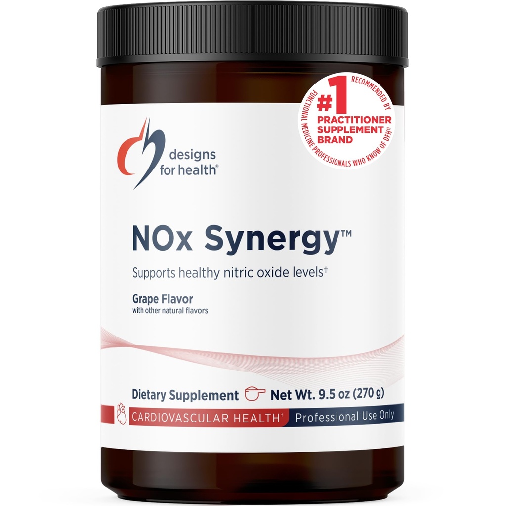건강 NOx Synergy에 대한 설계 - 건강한 산화 질소 수준을 지원하는 음료 혼합 분말 - L-Arginine, Creatine, L-Citrulline + More - Pre Workout - 포도 맛 (30 인분 / 270g)