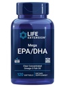 수명 연장 메가 EPA/DHA, Omega-3 지방산, 심장 & 뇌 건강, 비 GMO, 글루텐 자유로운, 120 softgels