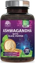 Ashwagandha는 2100mg를 보충합니다 - 최대 흡수를 위한 까만 고추를 가진 여분 힘 Ashwagandha 분말 & 뿌리 추출물, 여자 & 남자를 위한 초본 산화 방지제 보충교재, 비 GMO - 120의 캡슐