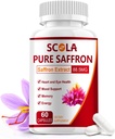 SCOLA Saffron 보충 교재, 여자 & 남자를 위한 순수한 88.5mg Saffron 추출물, 부스트 에너지, 합동 보충교재, 비 GMO, 60의 캡슐