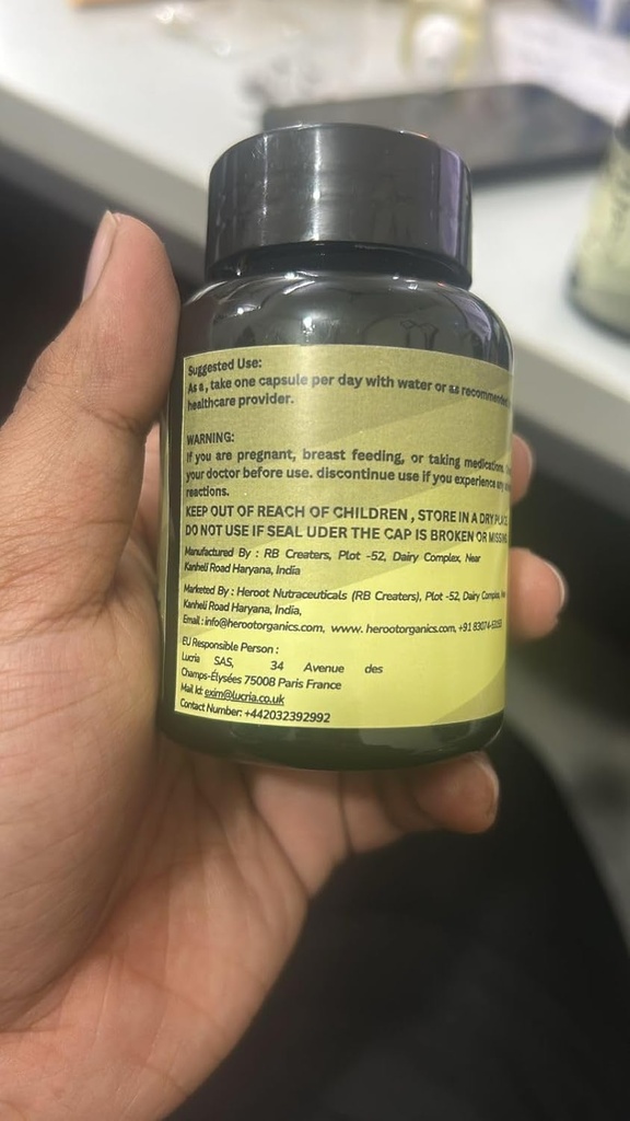 유기 Spirulina 단백질 분말 캡슐 - 에너지를위한 비타민 및 미네랄 - 채식주의, 글루텐 100 % 퓨어 Superfood for Optimal Health (60 캡슐)