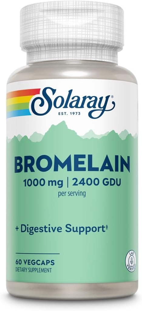 Solaray - Bromelain 추가 강도 500 mg. - 60 캡슐