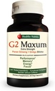 건강한 습관 G2 Maxum 여분 힘 Panax 인삼 플러스 은행나무 Biloba는 병 당 에너지와 인지 기능 60 Veg 캡슐을 지원하기 위하여 혼합했습니다