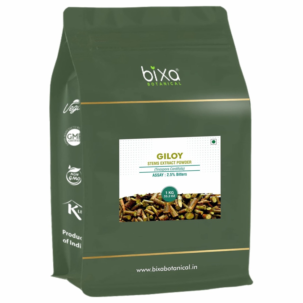 bixa BOTANICAL GILOY (GUDUCHI/TINOSPORA CORDIFOLIA) 건조한 추출물 - GRAVIMETRY에 의하여 2.5% Bitterness (1KG (1의 포장)