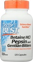 의사 최고의 베타인 HCL Pepsin 및 Gentian Bitters, 글루텐 무료, 120 캡슐 (팩의 1)