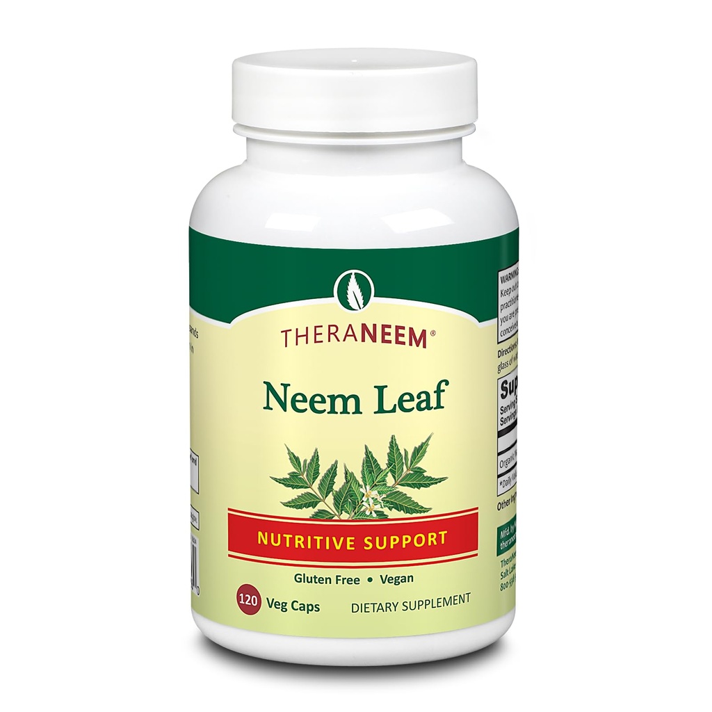 THERANEEM Neem 리프 캡슐 - 산화 방지제와 강력한 영양 지원 - Vegan, 글루텐 무료, 60 일 보증 - 120 서빙, 120 VegCaps