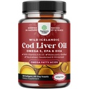 아이슬란드 야생 겁에 질린 옥수수 속 기름 Softgels - 물고기 오메가 3, EPA, DHA, 비타민 D & A, 봉사 당 1000mg - 심장, 합동, 두뇌 & 면역 지원 - 100 조사를 위한 Burpless 캡슐