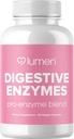 루멘 Naturals Digestive Enzymes Probiotics 및 Prebiotics - 소화를위한 강력한 효소 - 여성을위한 완화 완화 - Gut Health Supplement (60 개)