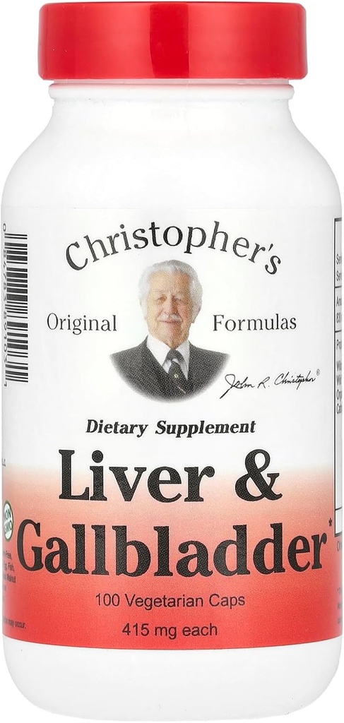 Christopher's Liver 및 Gall Bladder - 440 mg - 100 채식 캡슐