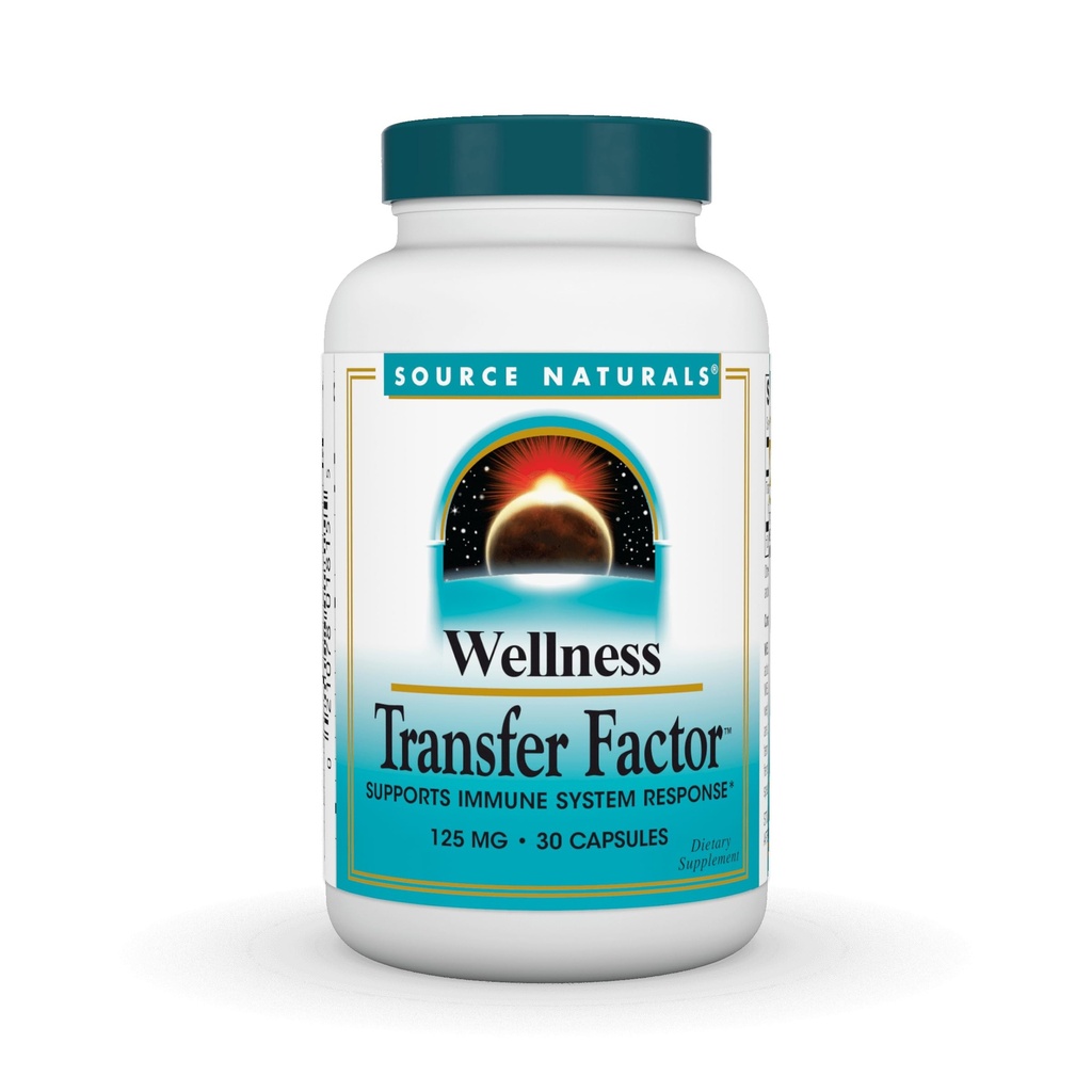 Source Naturals Wellness Transfer Factor, Immune 시스템 응답 지원 * 125mg - 30 캡슐