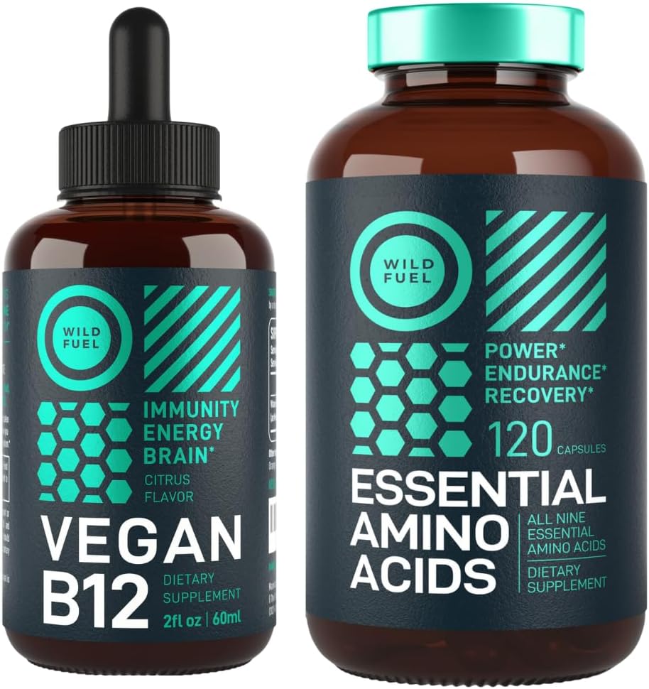 WILD FUEL 정유와 Vegan 비타민 B12 액체 에너지 뭉치