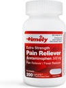 시간 모자 LABS, INC. 적시 Acetaminophen 500 MG 정제 200 조사 - 여분 힘 고통 구호 - Menstrual 주름, Fever 흡진기, 관절염의 Minor 고통