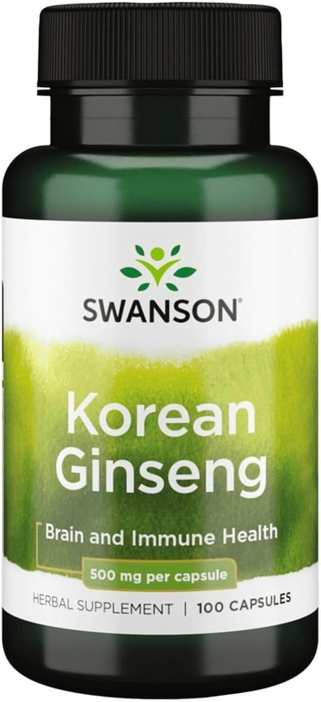 Swanson 한국 인삼 500 밀리그램 100 캡슐