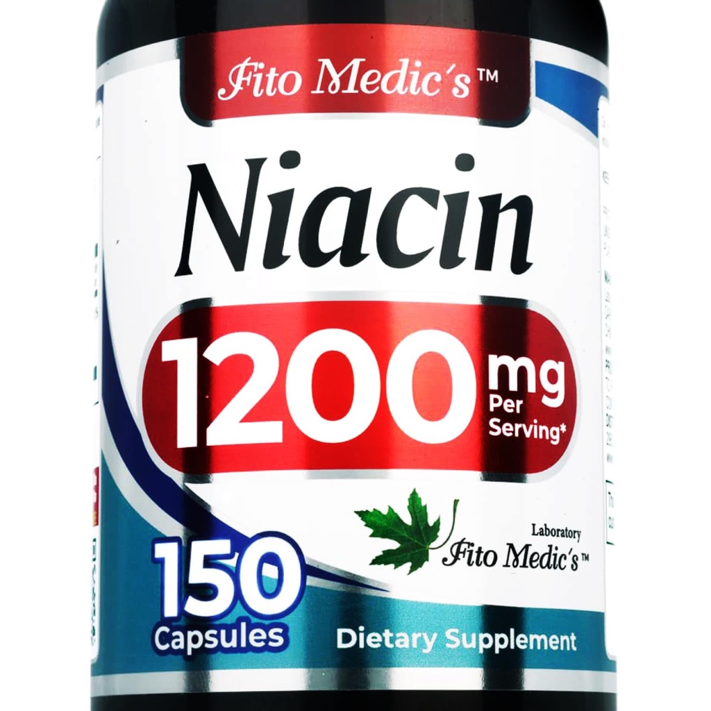 실험실 - Niacin - 봉사 당 비타민 b3-1200 mg, 150의 캡슐 - 비타민 b3 niacin - 매우 높은 흡수.