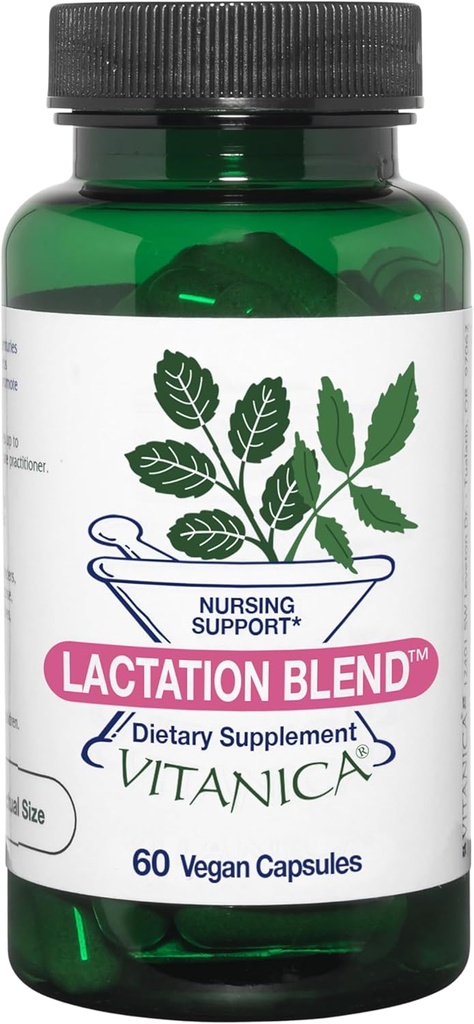 Vitanica Lactation 혼합, Lactation 보충교재, Breastfeeding 지원 증가 Breast 우유 공급 및 교류, 유기 Fennel, 우유 이틀, Fenugreek씨 및 더 많은 것, 비 GMO, 채식주의자, 60의 캡슐