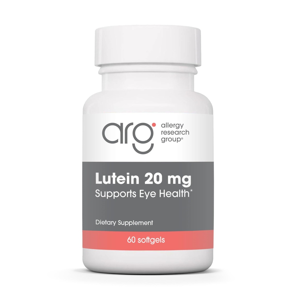 알레르기 연구 그룹 Lutein 보충교재 - 눈 비타민, 20mg Lutein 및 눈 건강을 위한 Zeaxanthin, 시력 배려, Softgels - 60 조사