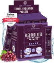 KEY NUTRIENTS Electrolytes 파우더 패킷 - 과일 포도 40 팩 히스 패킷 - 여행 히스 분말 - 설탕 없음, 칼로리 없음, 글루텐 무료 - 미국에서 만든