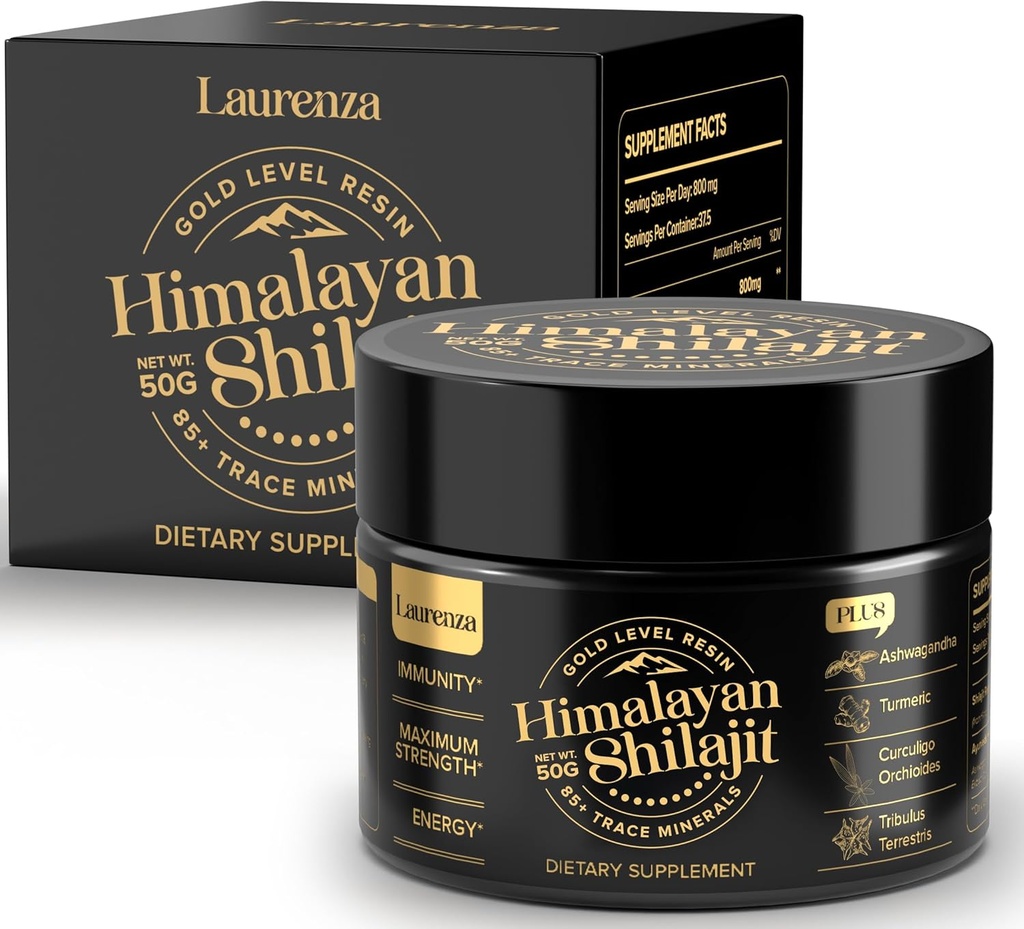 50G Shilajit 순수한 유기 Himalayan Shilajit 수지, 800mg 높은 힘, 황금 급료 Shilajit 보충교재, 85+ 추적 무기물 & Fulvic 산, 자연적인 에너지 & 면역 부스터